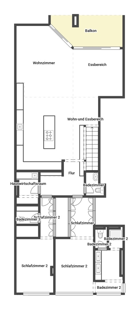 Floor plan of the 1st floor
